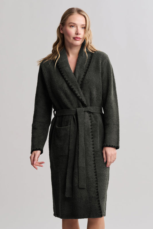 Barefoot Dreams CozyChic Blanket Stitch Robe