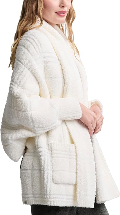 Barefoot Dreams CozyChic® Cotton Tonal Plaid Blanket Wrap