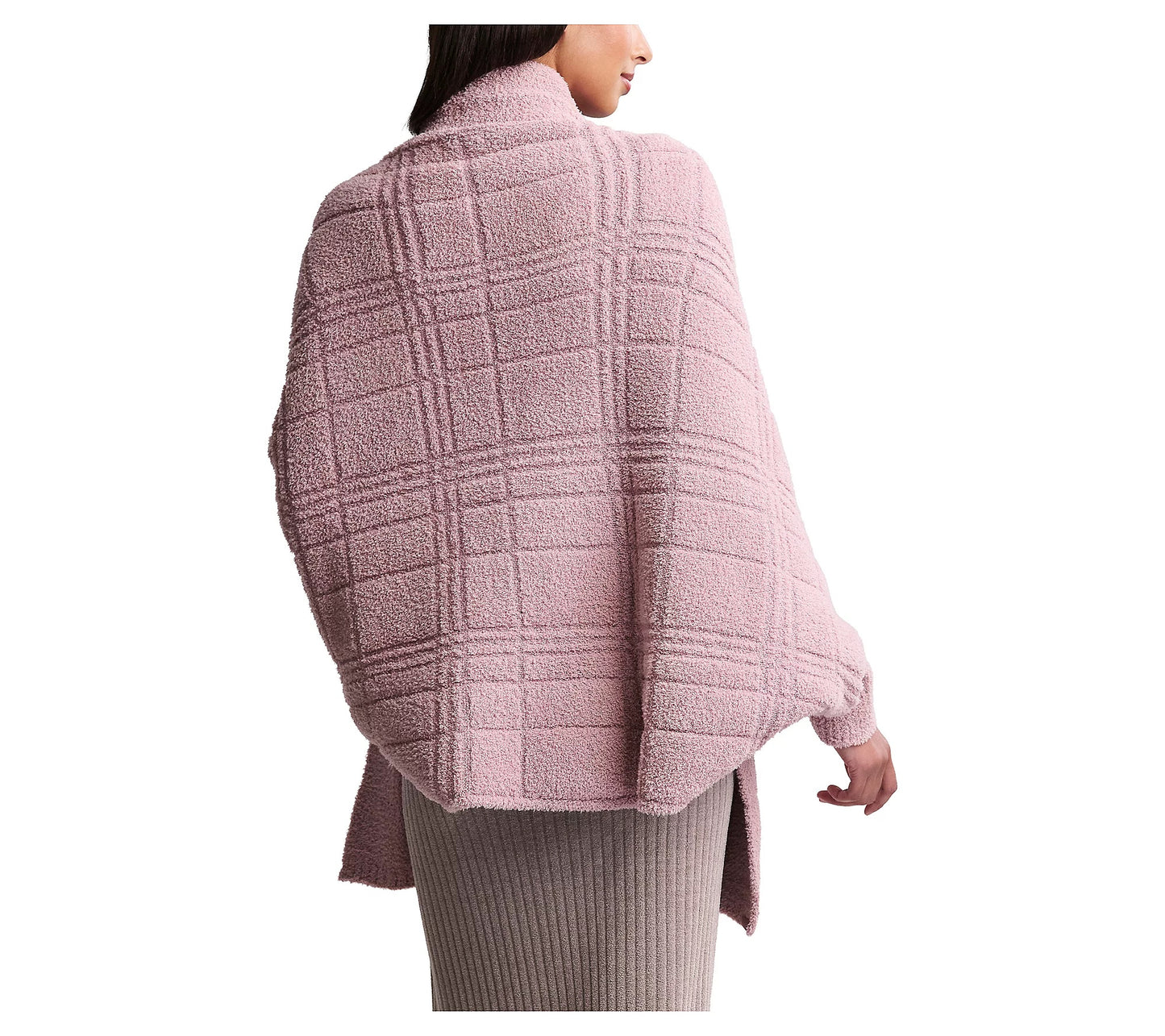 Barefoot Dreams CozyChic® Cotton Tonal Plaid Blanket Wrap