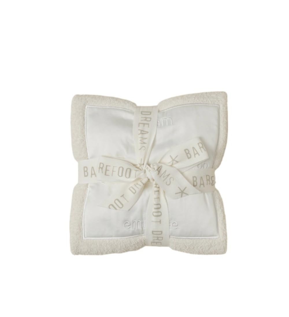 Barefoot Dreams CozyChic Satin Trim Receiving Blanket