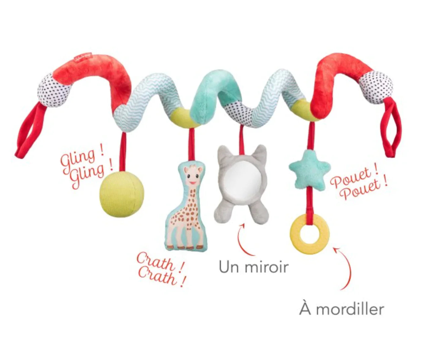 Sophie La Girafe - Fresh Touch Activity Spiral Crib And Stroller Toy