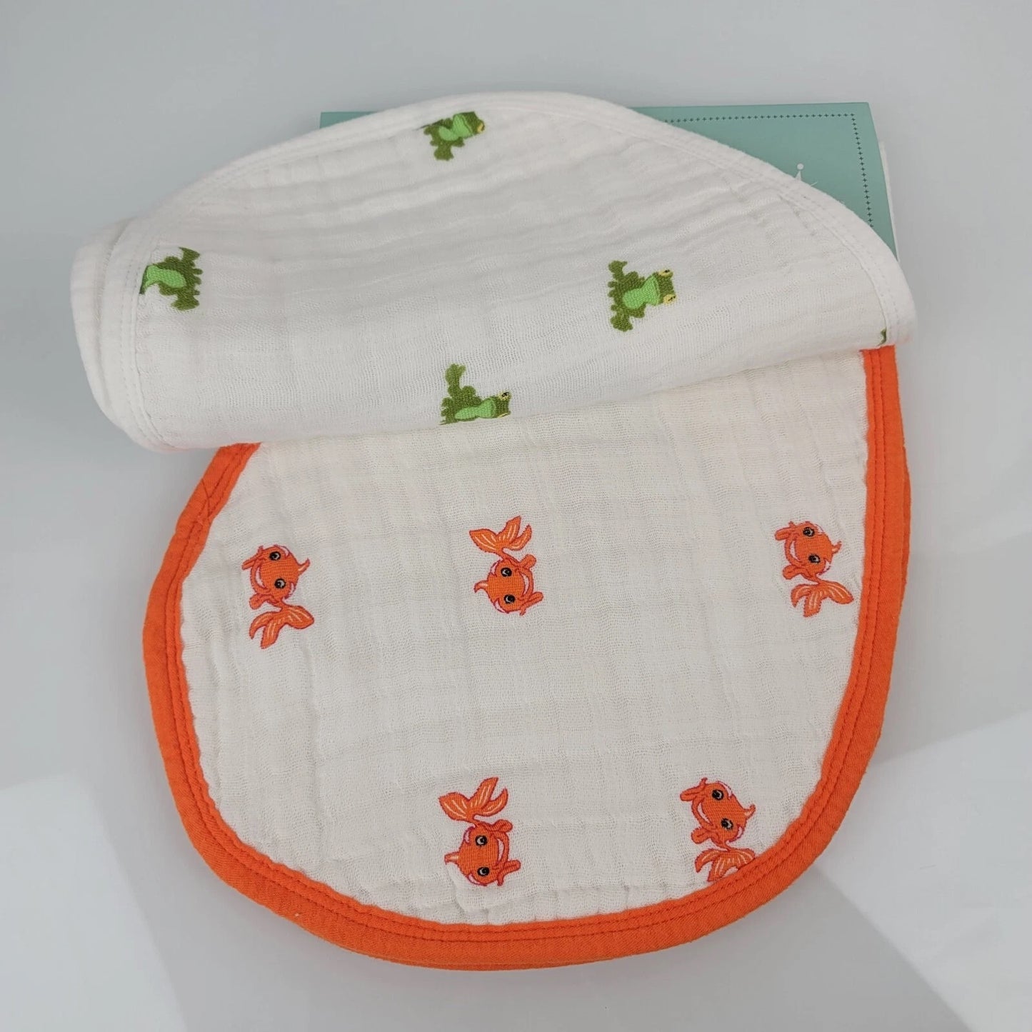 Aden + Anais Baby Burpy Bib Frogs and Fish Goldfish